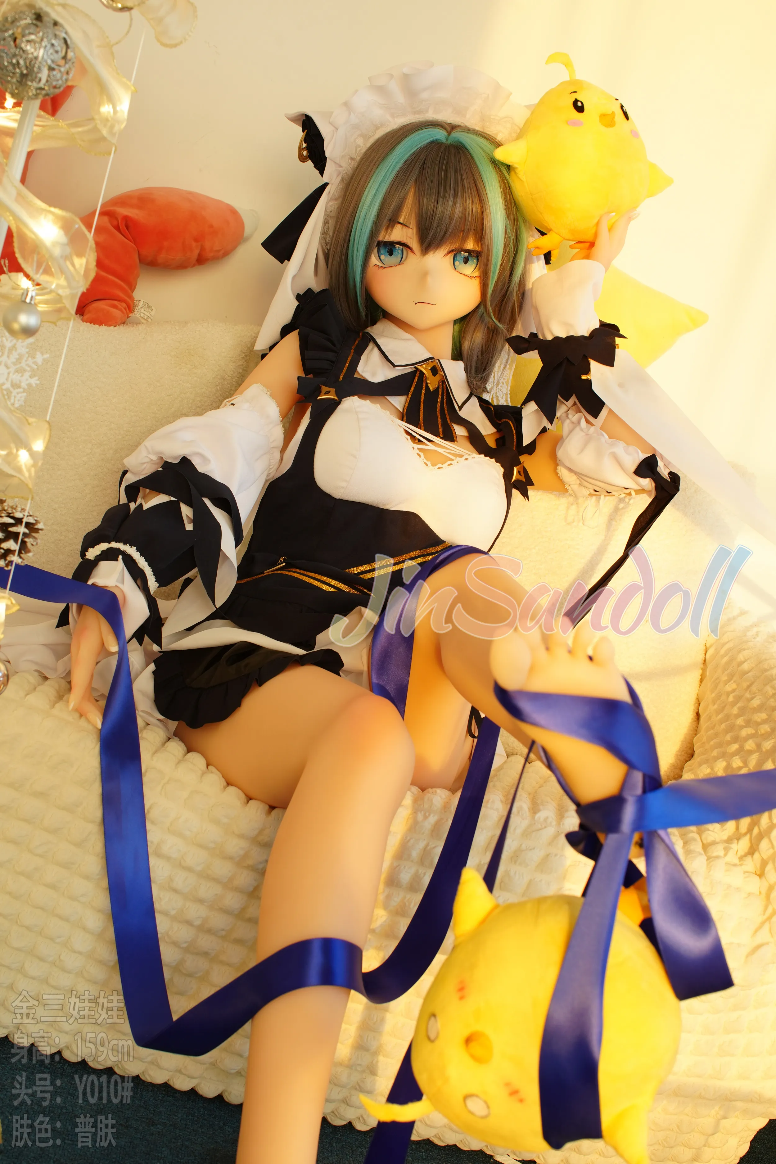 159cm (5ft3) H-Cup Poupée d'amour réaliste style anime Tête en PVC + corps en S-TPE Poupée sexuelle Tête #Y010